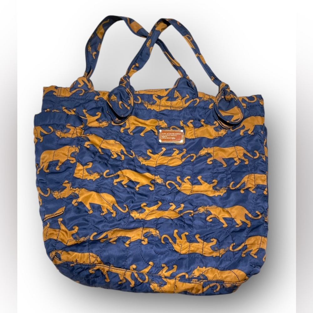 MARC BY MARC JACOBS PANTHER ELIZA DIAPER TOTE BAG Navy Blue Brown
